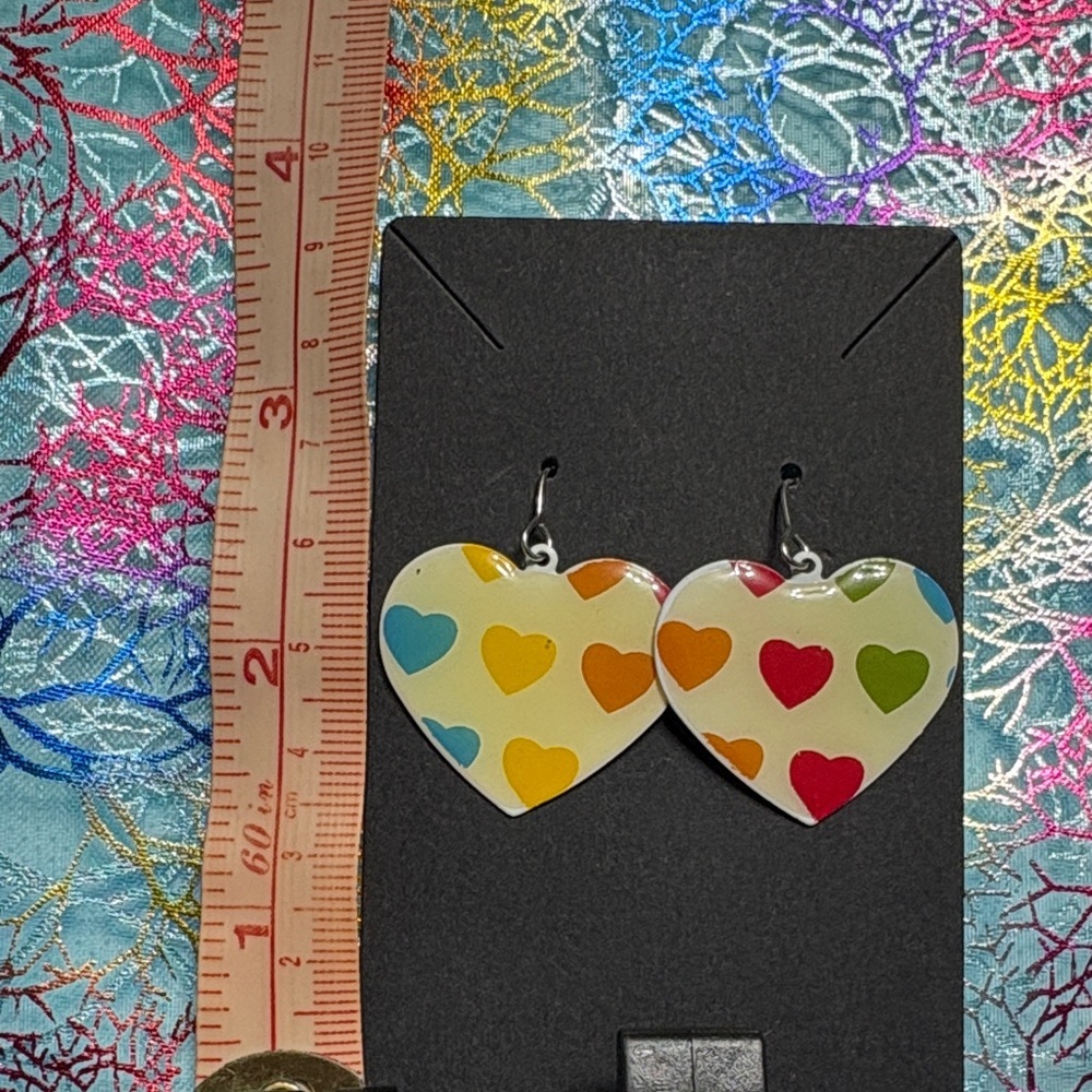 🖤Multicolored Heart Earrings🖤